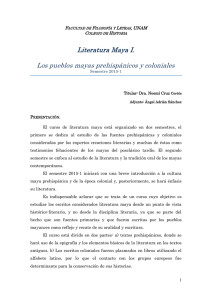 Literatura maya 2015-1 - Colegio de Historia