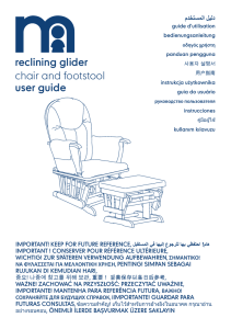 reclining glider chair and footstool user guide