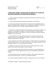 Comprensión, análisis e interpretación del capítulo 3 de “Crónica de