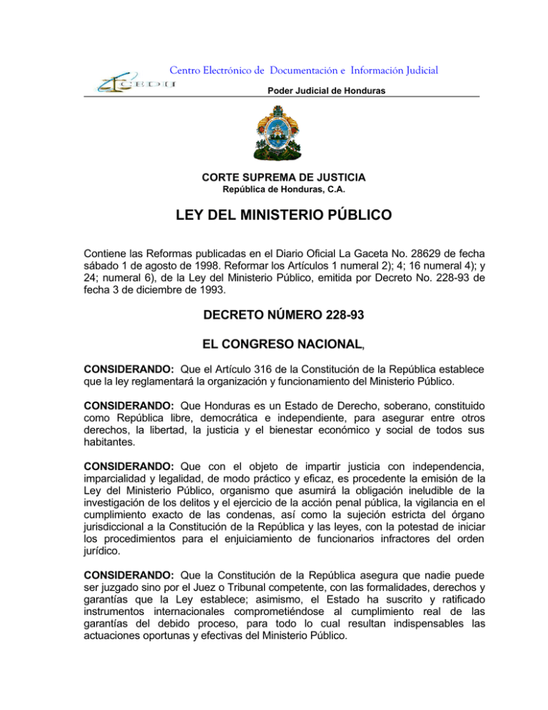 Ley Del Ministerio P Blico