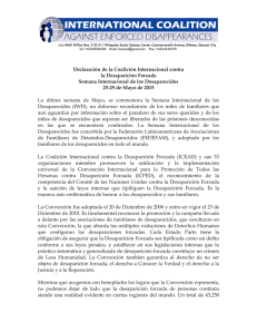 Declaración de la Coalición Internacional contra la Desaparición