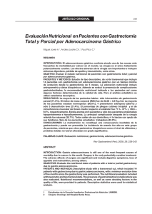 Evaluación Nutricional en Pacientes con Gastrectomía Total y