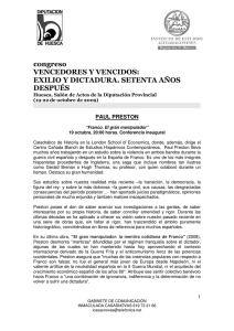 congreso VENCEDORES Y VENCIDOS: EXILIO Y DICTADURA
