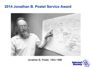 2014 Jonathan B. Postel Service Award