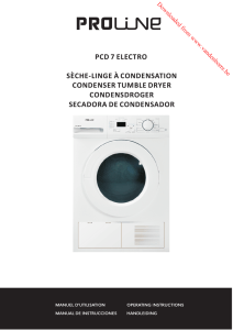 pcd 7 electro sèche-linge à condensation condenser