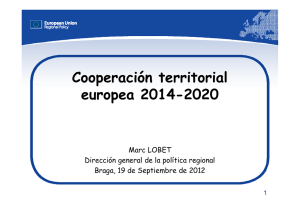 Cooperación territorial europea 2014-2020