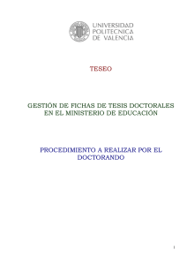 TESEO - Gestión de fichas de tesis doctorales