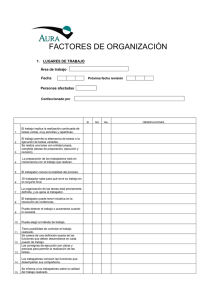 Check list factores de organizacion - AURA-O