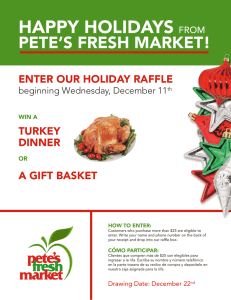 happy holidays from - Pete`s Fresh Market