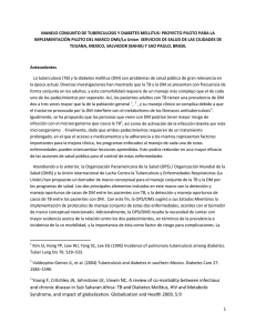 MANEJO CONJUNTO DE TUBERCULOSIS Y DIABETES MELLITUS