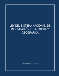 ley del sistema nacional de información estadística y
