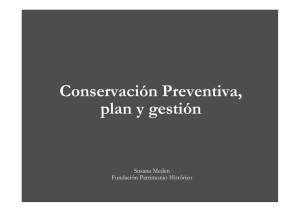 Conservación Preventiva, plan y gestión