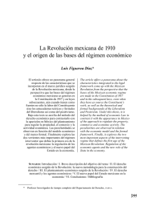 La Revolución mexicana de 1910 y el origen de las bases del