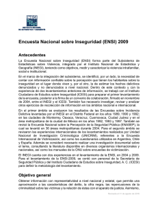 Encuesta Nacional sobre Inseguridad (ENSI) 2009