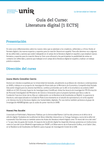Guía del Curso: Literatura digital [1 ECTS]