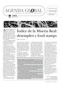 Índice de la Miseria Real: desempleo y food stamps