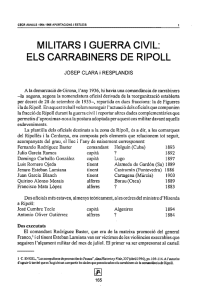 MILITARS I GUERRA CIVIL: ELS CARRABINERS DE RIPOLL
