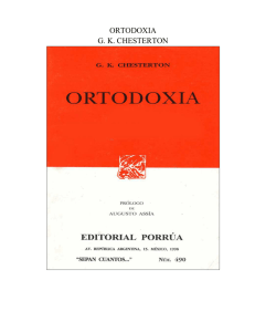 ORTODOXIA G. K. CHESTERTON