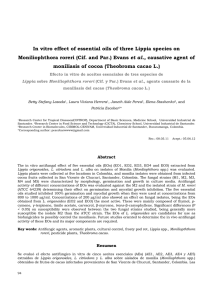 In vitro effect of essential oils of three Lippia species on