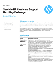 Servicio HP Hardware Support Next Day Exchange