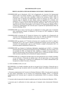 RECOMENDACIÓN A21-04 PRONTA RATIFICACIÓN DE