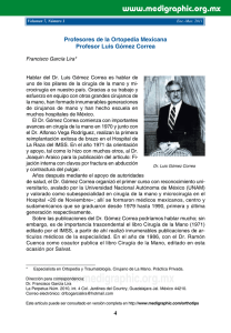 Profesores de la Ortopedia Mexicana Profesor Luis Gómez Correa