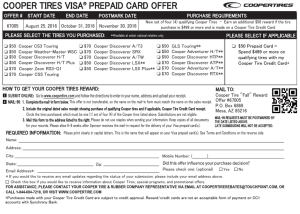 cooper tires visa® prepaid card offer