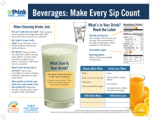 Beverages: Make Every Sip Count