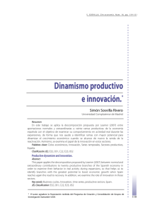 Dinamismo productivo e innovación.