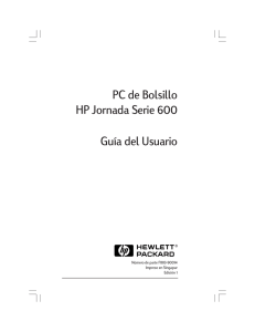 PC de Bolsillo HP Jornada Serie 600 Guía del Usuario