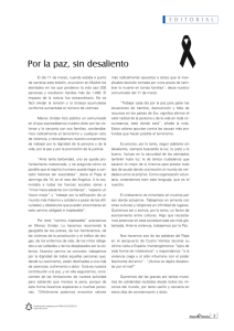 Editorial del boletín de Manos Unidas en abril de 2004