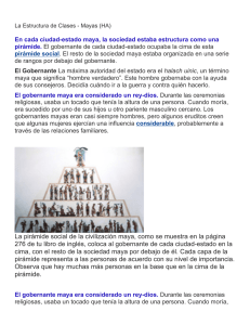 La pirámide social de la civilización maya, como se muestra en la