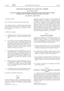 Reglamento de Ejecución (UE) no 414/2013 de la