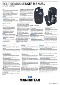 eclipse mouse user manual
