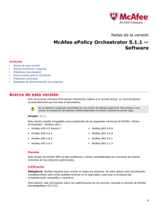 McAfee ePolicy Orchestrator 5.1.1 — Software Notas de la versión