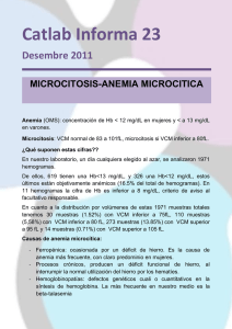 Microcitosi - Anèmia microcítica