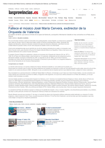 Fallece el músico José María Cervera, exdirector de la