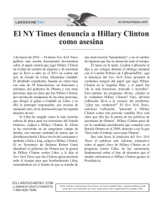 El NY Times denuncia a Hillary Clinton como