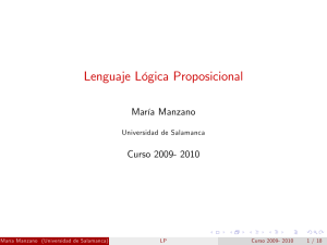 Tema 2. El lenguaje de la lógica proposicional