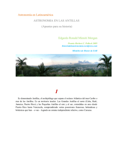 Astronomía en Latinoamérica ASTRONOMIA EN LAS ANTILLAS