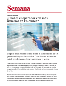 ¿Cuál es el operador con más usuarios en Colombia?
