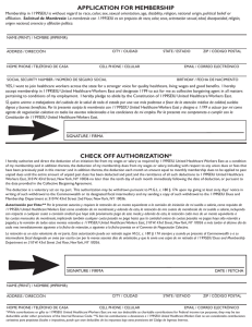 application for membership check off authorization