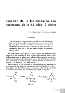 Reacción de la hidroxilamina con tioanólogos de la 4,6-d¡fenil
