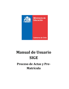 Manual de Usuario SIGE - Ministerio de Educación de Chile