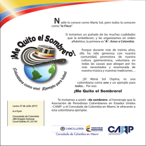 ¡Me Quito el Sombrero! - Consulado de Colombia
