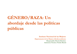 GÉNERO/RAZA: Un abordaje desde las políticas públicas
