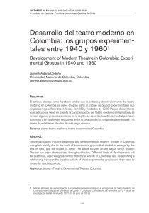 Desarrollo del teatro moderno en Colombia: los grupos experimen