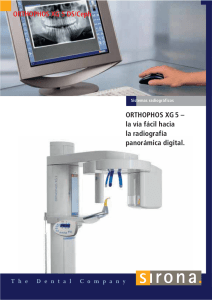 ORTHOPHOS XG 5 – la vía fácil hacia la radiografía panorámica