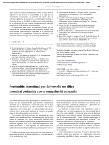 Peritonitis intestinal por Salmonella no tıfica