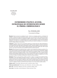 extremismo político juvenil: estrategias de intervención desde el